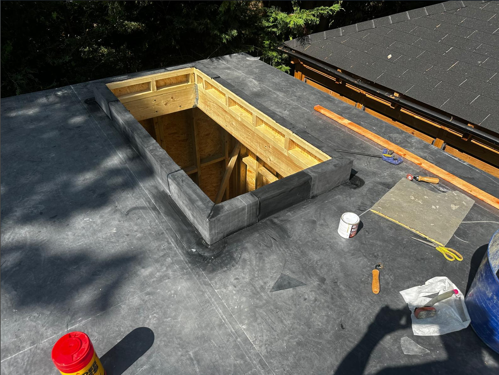 EPDM Flat Roof Installation